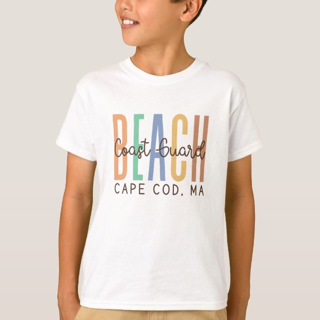 Camiseta Mães de bacalhau da praia da Guarda costeira (arei (Frente)