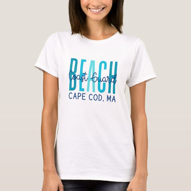 Camiseta Mães de bacalhau da praia da Guarda costeira (Ocea (Frente)