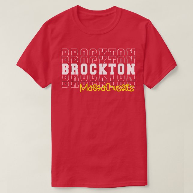 Camiseta Mães de Brockton, cidade de Brockton, Massachusett (Frente do Design)