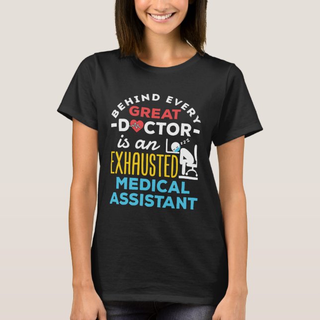 Camiseta Mães de CMA do Assistente Médico Esgotado Engraçad (Frente)