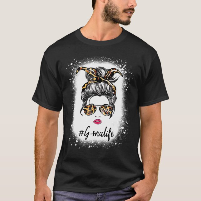 Camiseta Mães de G branqueadas Impressão de Cabelo Mensagei (Frente)