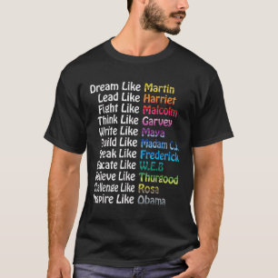 Camiseta Mães de Líderes Influentes do Histórico Preto Insp