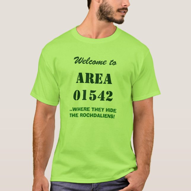 Camiseta MÃES de Rochdale, aka "ÁREA 01542"… Rochdaliens! (Frente)