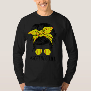 Camiseta Mães Dias de as mães de Softball Mensageiro