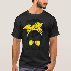 Camiseta Mães Dias de as mães de Softball Mensageiro