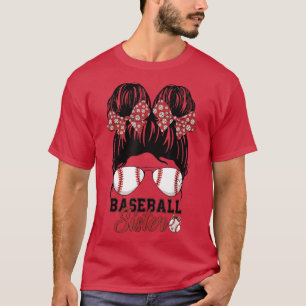 Camiseta Mães Dias de as mães Irmãs de Beisebol Mensageiras