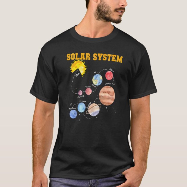 Camiseta Mães Espaciais da Astronomia Espacial do Sun Plane (Frente)