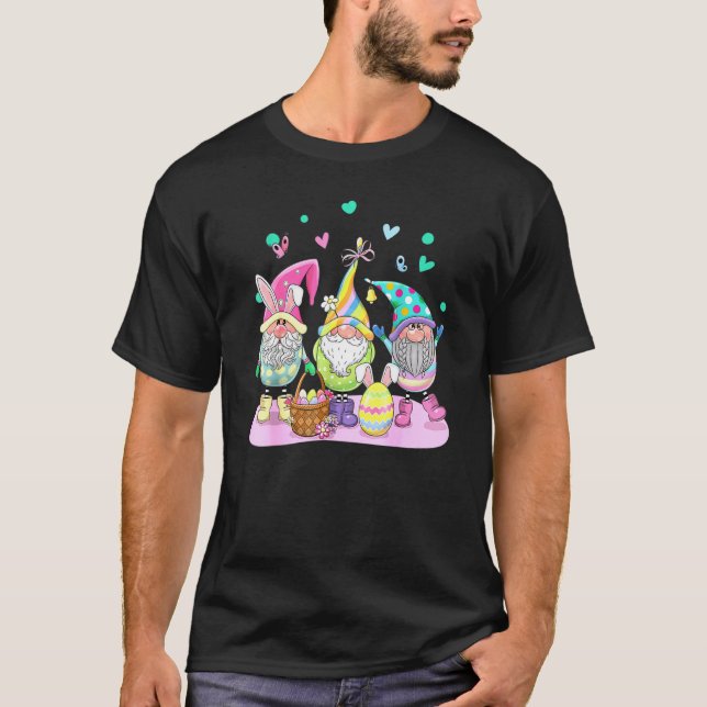 Camiseta Mães Familiares de Páscoa de Ovo de Cute Ester Gno (Frente)