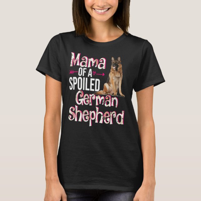 Camiseta Mães Mãe De German shepherd Mau (Frente)