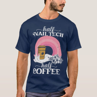 Camiseta Mães Meia-prego técnico metade do café Manicurânci