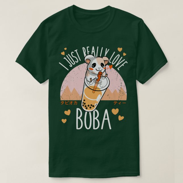 Camiseta Mães Rato Boba Engraçado Anime Japonês Bolha Chá (Frente do Design)