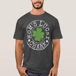 Camiseta Mães Sortudas Charm Irlandês Clovers Crianças Garo