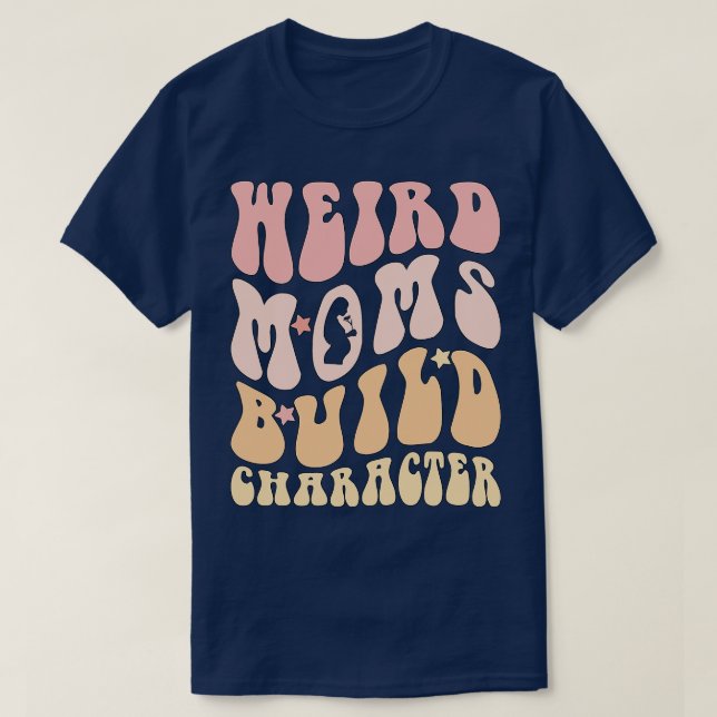 Camiseta Mães Weird Retro Groovy Build Character 2023 Mothe (Frente do Design)