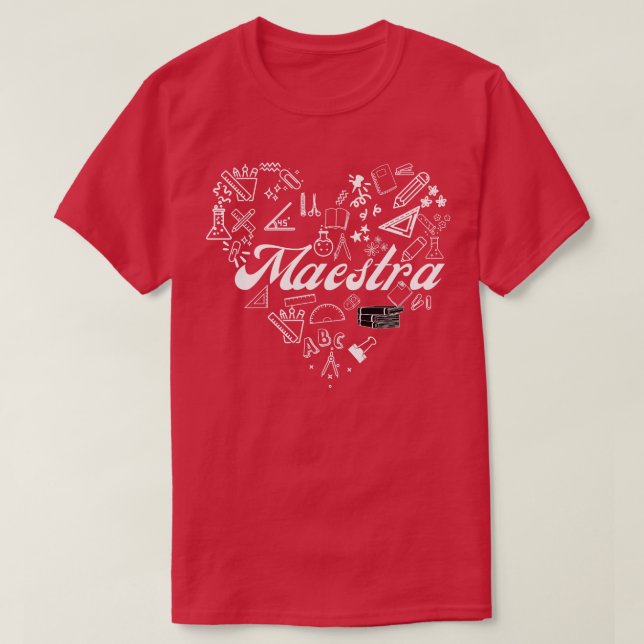 Camiseta maestra 4 (Frente do Design)