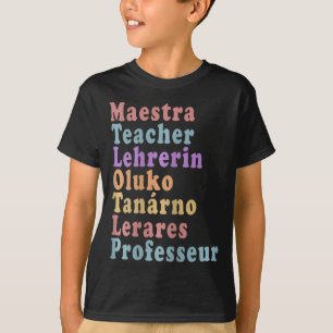 Camiseta Maestra Professor - Nomes de Professores em Difere