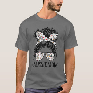 Camiseta Mãezinha Mãe, Aussie Mãe Óculos Cachorro Dia de as