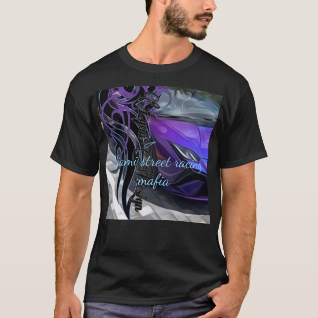 Camiseta máfia de corridas de rua de Miami  (Frente)