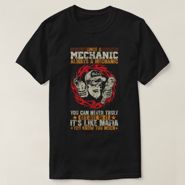 Camiseta Máfia Mecânica Para Sempre (Frente do Design)