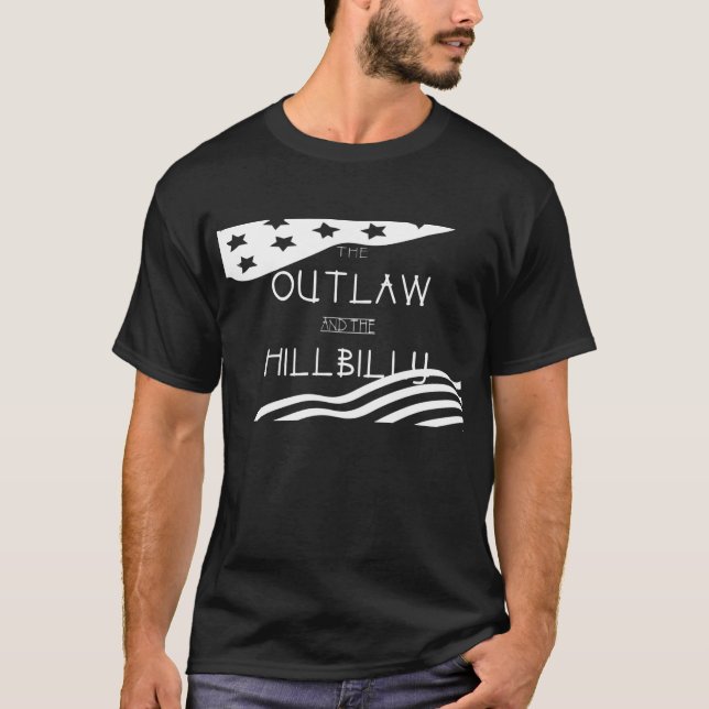Camiseta MAGA 24 Trump Vance 2024 Outlaw e Hillbilly Tee (Frente)