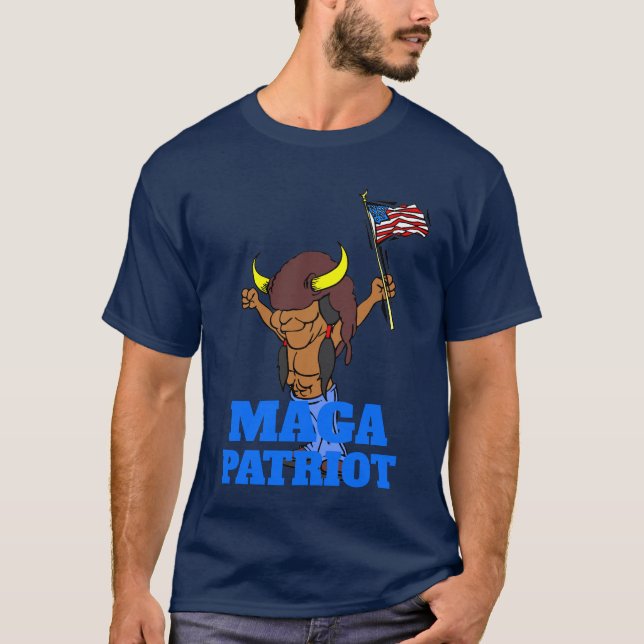 Camiseta MAGA Patriot adiciona texto T-Shirt (Frente)