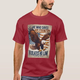 Camiseta MAGA Salva o Presente Patriótico da Lei Nacional