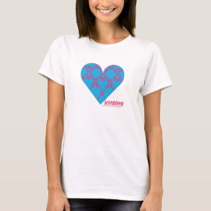 Camiseta Magenta-Aqua 3 do damasco
