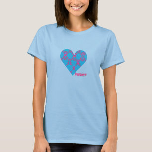 Camiseta Magenta-Aqua 3 do damasco