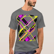 Magenta Black Yellow Diagonal Gameboard MCM Look