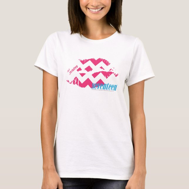 Camiseta Magenta do ziguezague (Frente)
