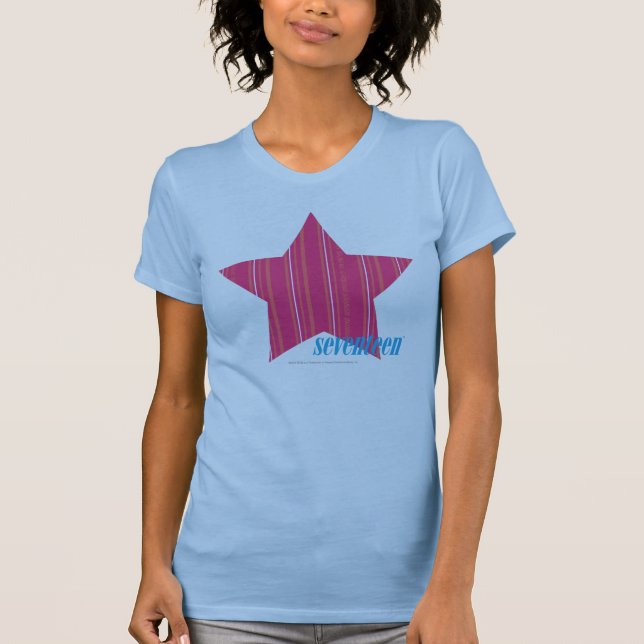 Camiseta Magenta fina 3 das listras (Frente)