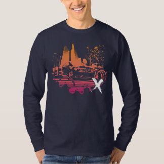 Camiseta magenta/laranja urbanas do turbo_x