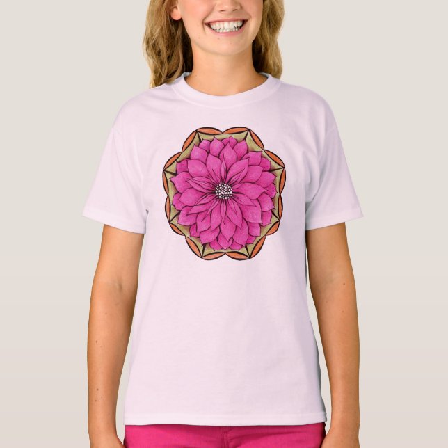 Camiseta MAGENTA POINSETTIA (Frente)