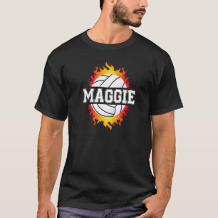 Camiseta Maggie Name Jogadores De Voleibol Bola E Rede S