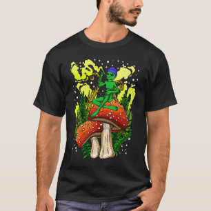 Camiseta Magia Alienígena De Cogumelo Funny Alienígena Acid