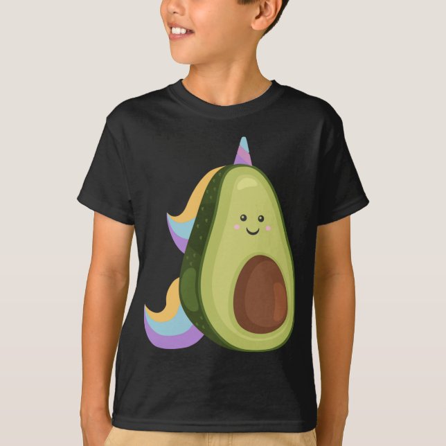 Camiseta Magia Avocado Unicórn Engraçado Comida Vegan (Frente)