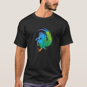 Camiseta Magia Colorida Pegasus, Cavalo Marcado Grego