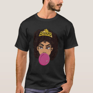 Camiseta Magia da Garota Preta Bubblegum Afro Diva Rainha