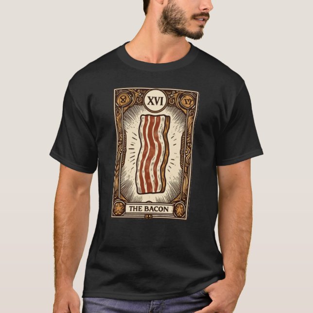 Camiseta Magia de Carteira de Tarot Bacon (Frente)
