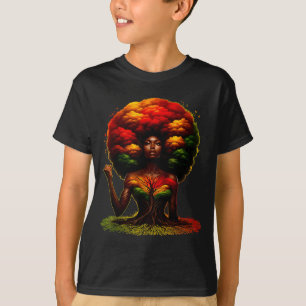 Camiseta Magia de menina negra afro melanina rainha african