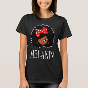 Camiseta Magia de Menina Preta Olho Piscando Lábios Afro Ra