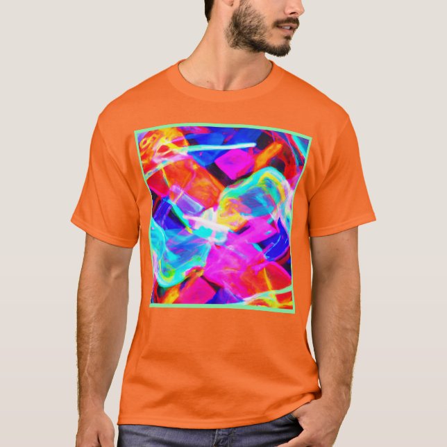 Camiseta Magia de Padrão Colorido (Frente)