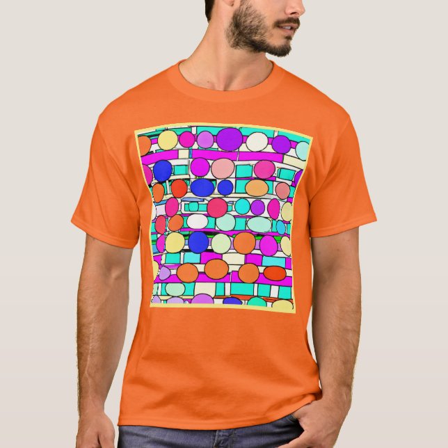 Camiseta Magia de Padrão Colorido (Frente)
