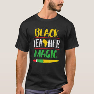 Camiseta Magia de Professor Negro Professor Africano Volta 