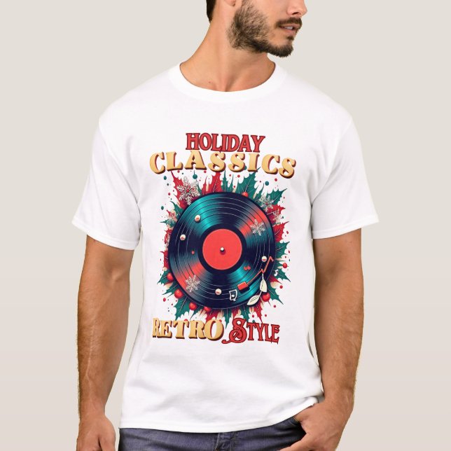 Camiseta Magia de Vinilo Feriado Retro (Frente)