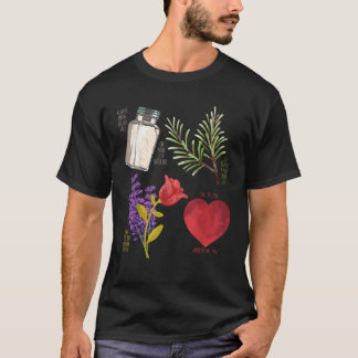 Camiseta Magia Prática Sal Rosemary Lavanda Amor Bruxa