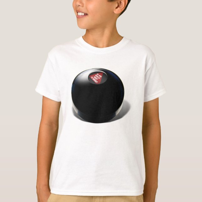 Camiseta Magic 8 Ball diz, "Você realmente quer saber?" (Frente)