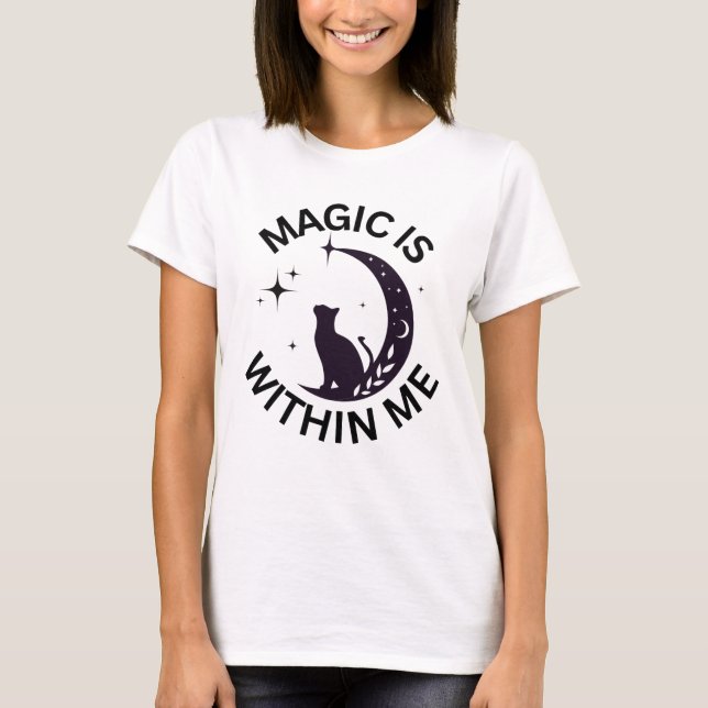 Camiseta Magic is Within Me Cat + Moon  (Frente)