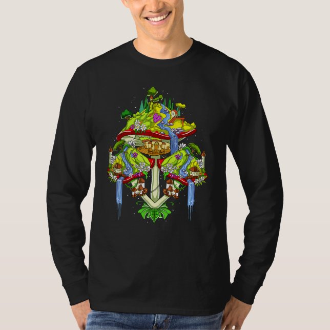 Camiseta Magic Mushroom House Inspirou Mushroom Kingdom Rel (Frente)