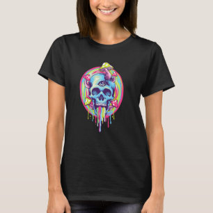 Camiseta Magic Mushroom Skull Trippy Graphic