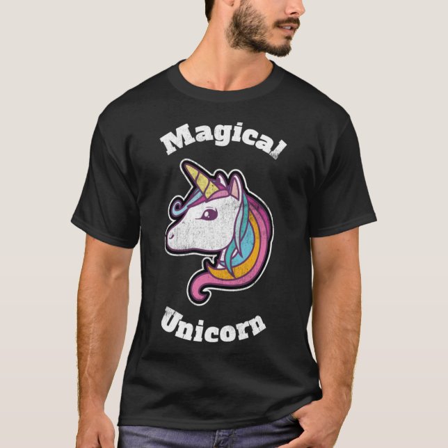 Camiseta Magic unicorn girl unicorn (Frente)